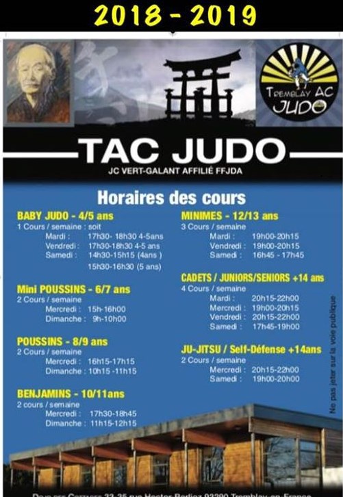 C'est la rentrée au Tremblay Judo TAC Judo
