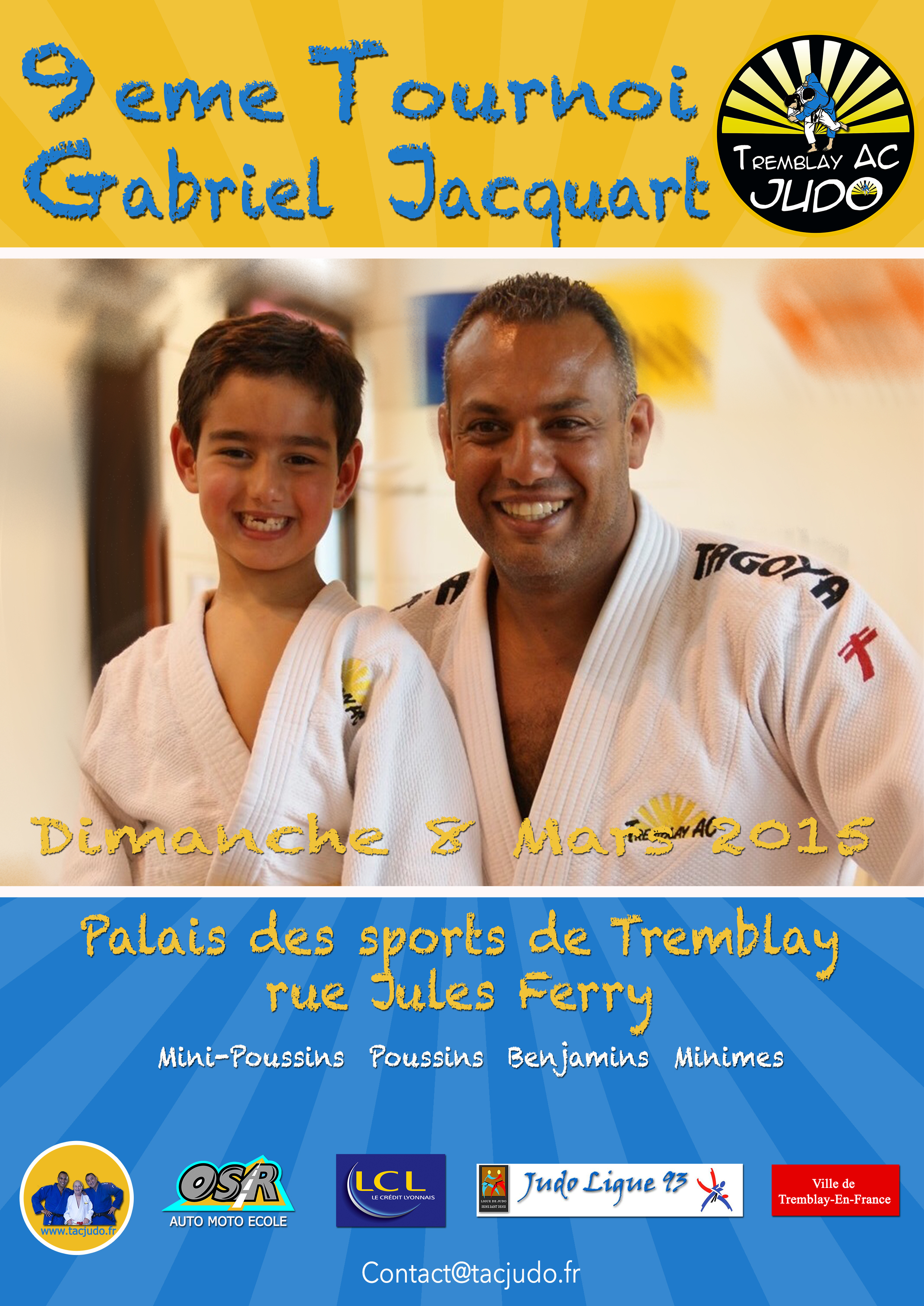 Le tournoi du TAC Judo aura lieu le 08 mars TAC Judo